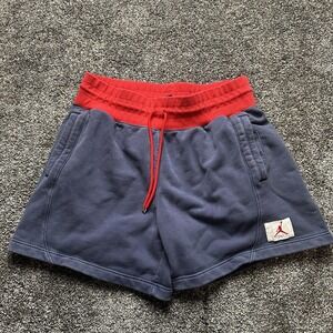 Jordan Shorts Mens XL Blue Fleece Elastic Waist Drawstring Pockets Lined